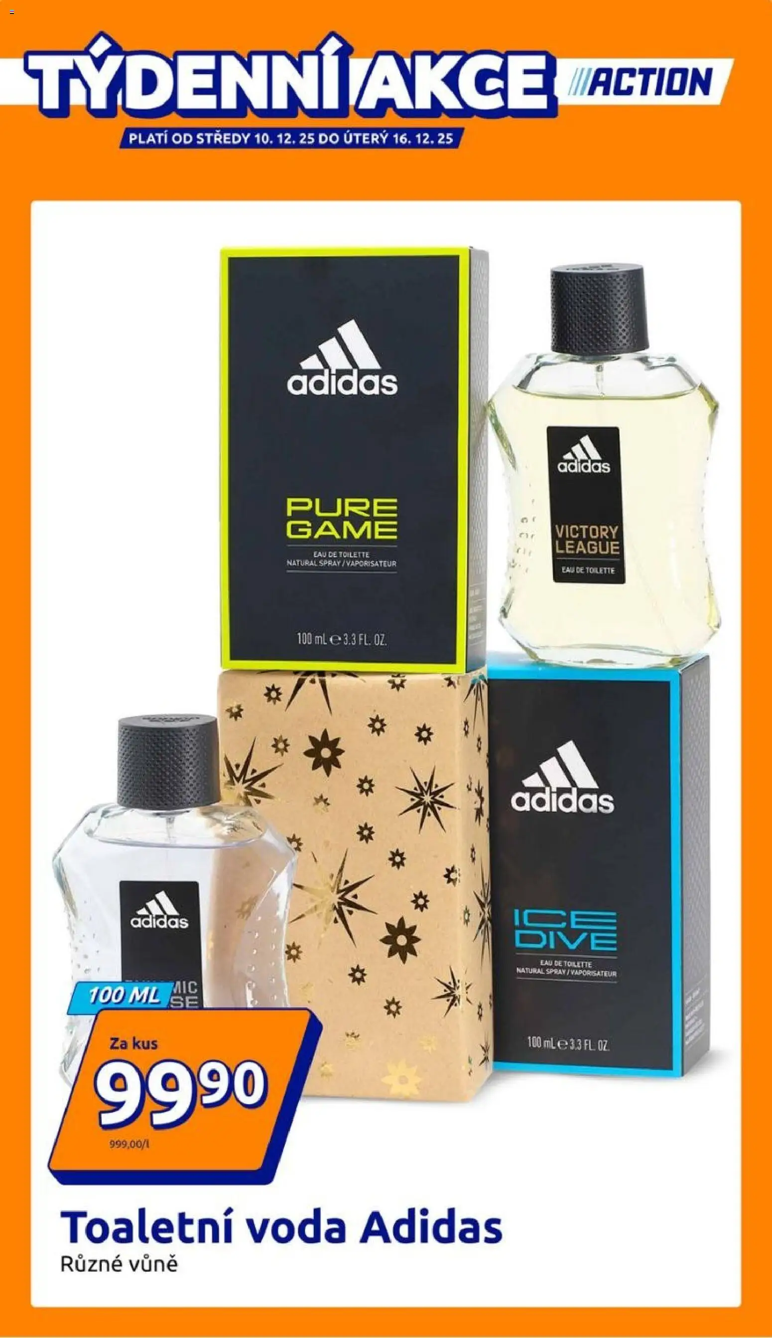 Action leták od 10.12.2025 | Strana: 1 | Produkty: Voda, Toaletní voda