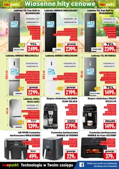 Pogląd oferty "Neopunkt gazetka" - ważna od 20.04.2026 | Strona: 6 | Produkty: Lodówka, Ekspres ciśnieniowy, Młynek, Półka