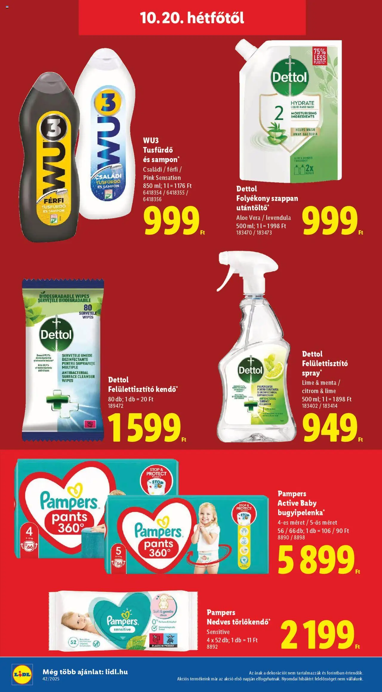 Lidl akciós ujság - amely érvényes a következő dátumtól: 16.10.2025 | Oldal: 66 | Termékek: Pampers, Nedves törlőkendő, Szappan, Citrom