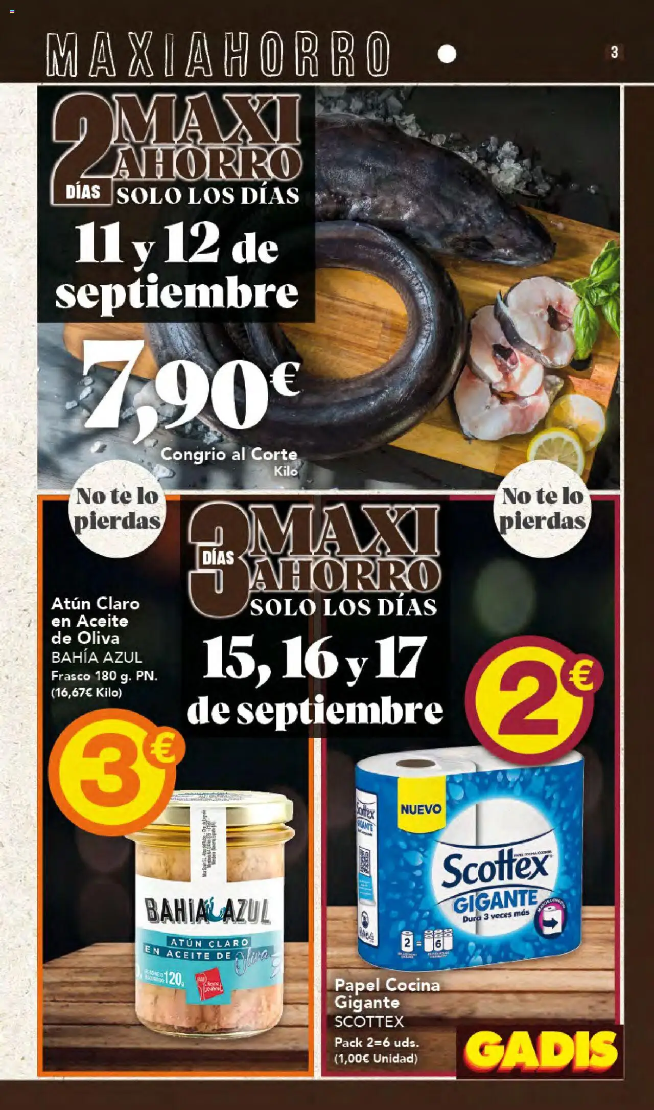 Gadis folleto │ válido desde el 11.09.2025 | Página: 3 | Productos: Aceite, Aceite de oliva, Cocina, Atún claro