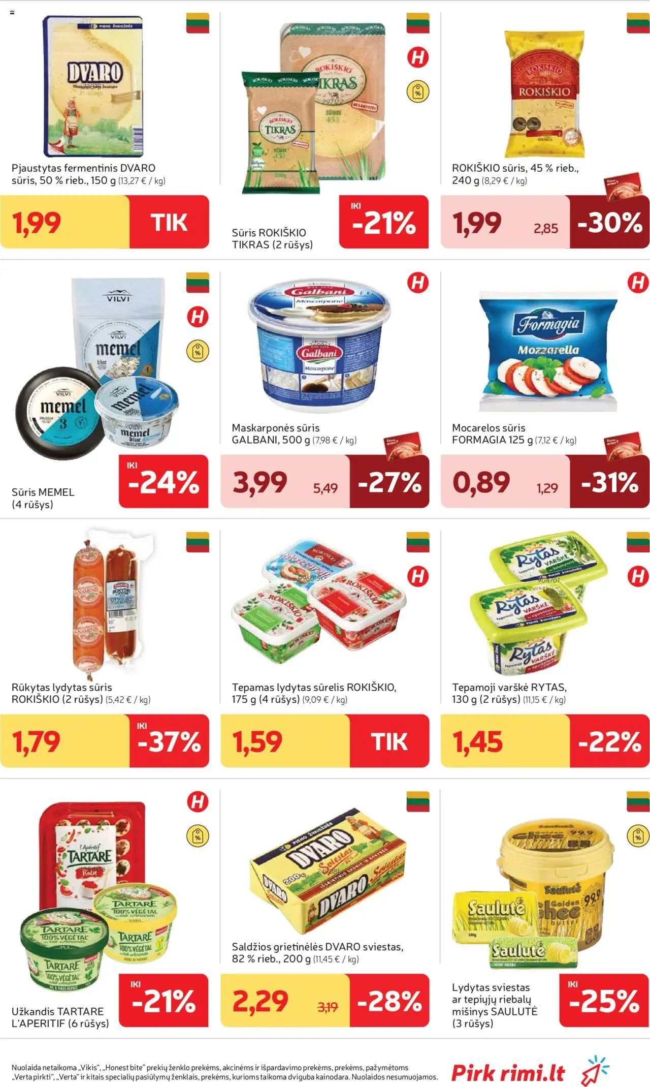 Rimi leidinys│galioja nuo 05.08.2025 | Puslapis: 21 | Prekių: Sūrelis, Sūris, Sviestas, Lydytas sūris