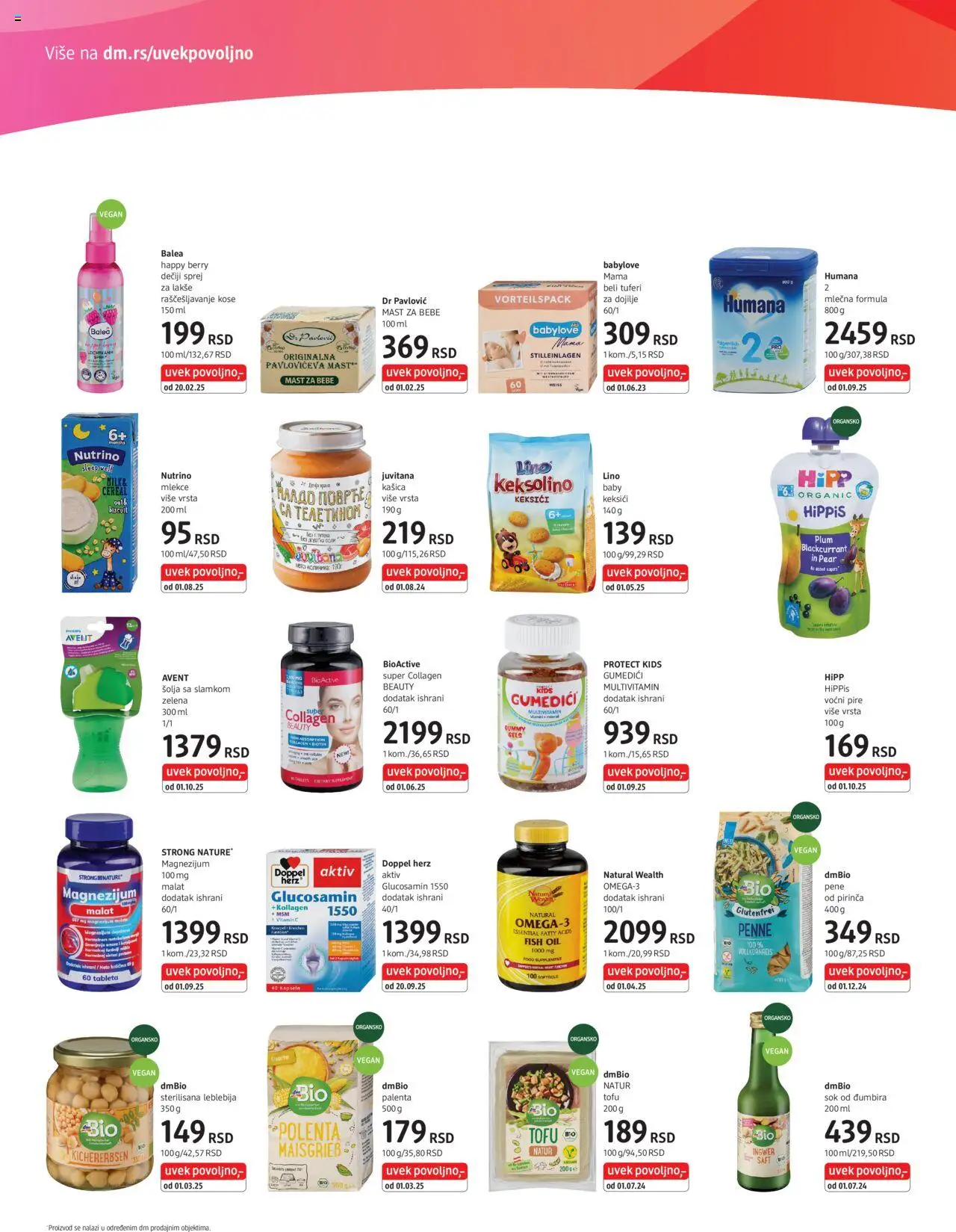 DM Drogerie katalog - važi od 16.10.2025 | Strana: 6 | Proizvode: Palenta, Šolja, Sok, Pavloviceva mast