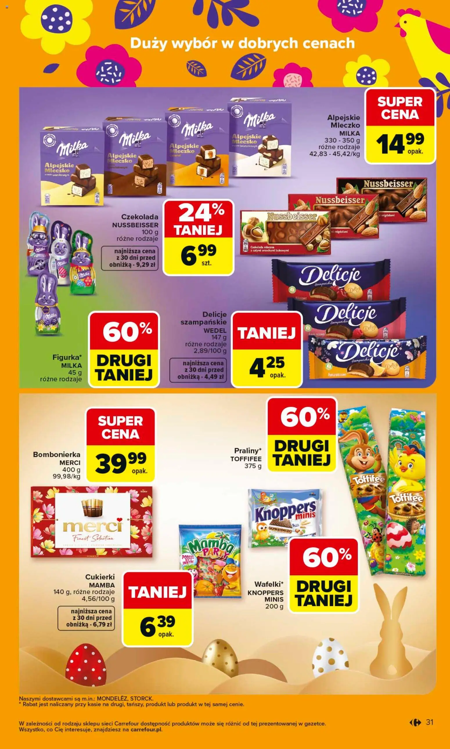 Carrefour gazetka od 23.03.2026 | Strona: 37 | Produkty: Czekolada mleczna, Merci, Toffifee, Milka