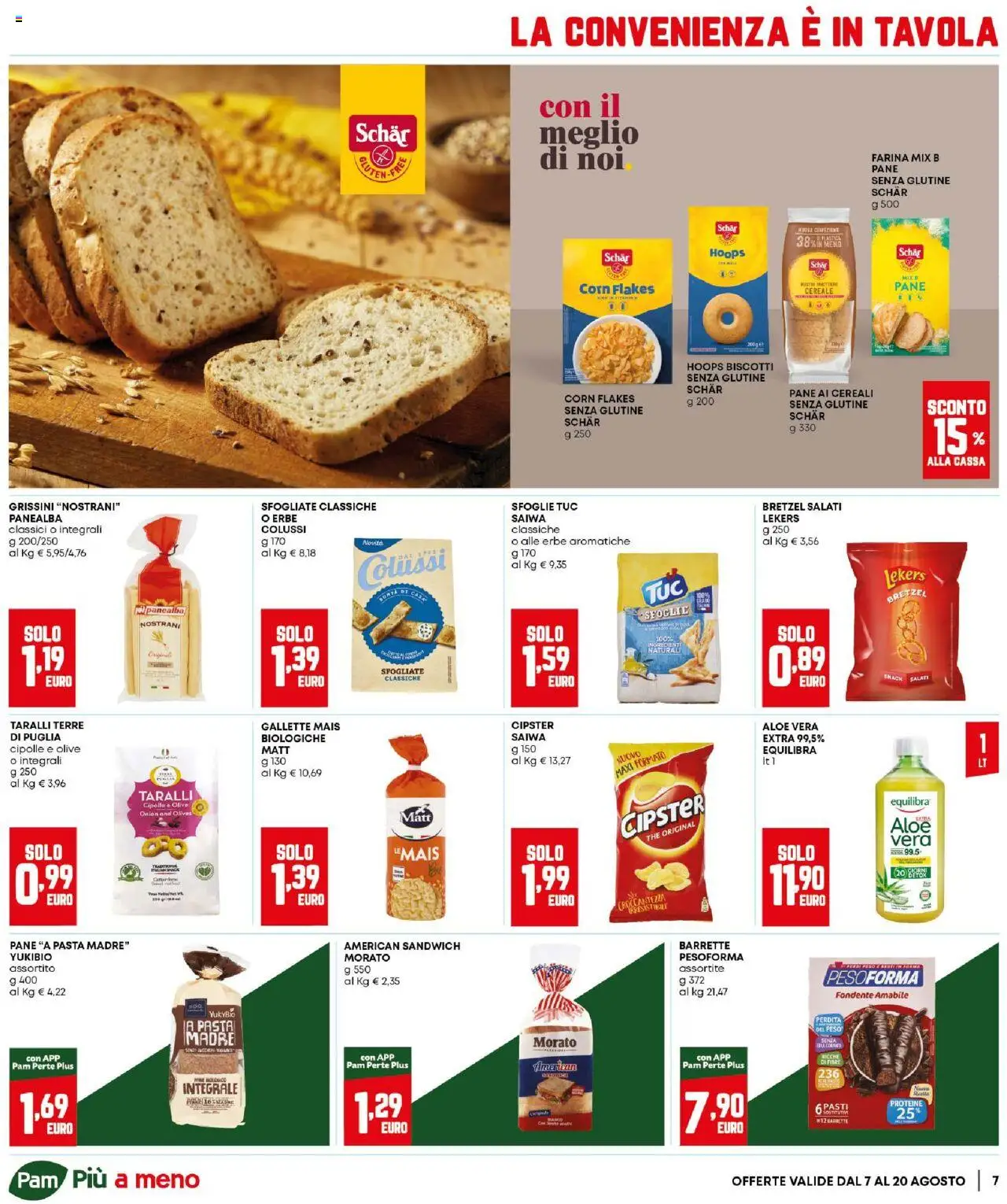 Volantino Panorama del 07.08.2025 | Pagina: 7 | Prodotti: Biscotti senza glutine, Olive, Farina, Pasta
