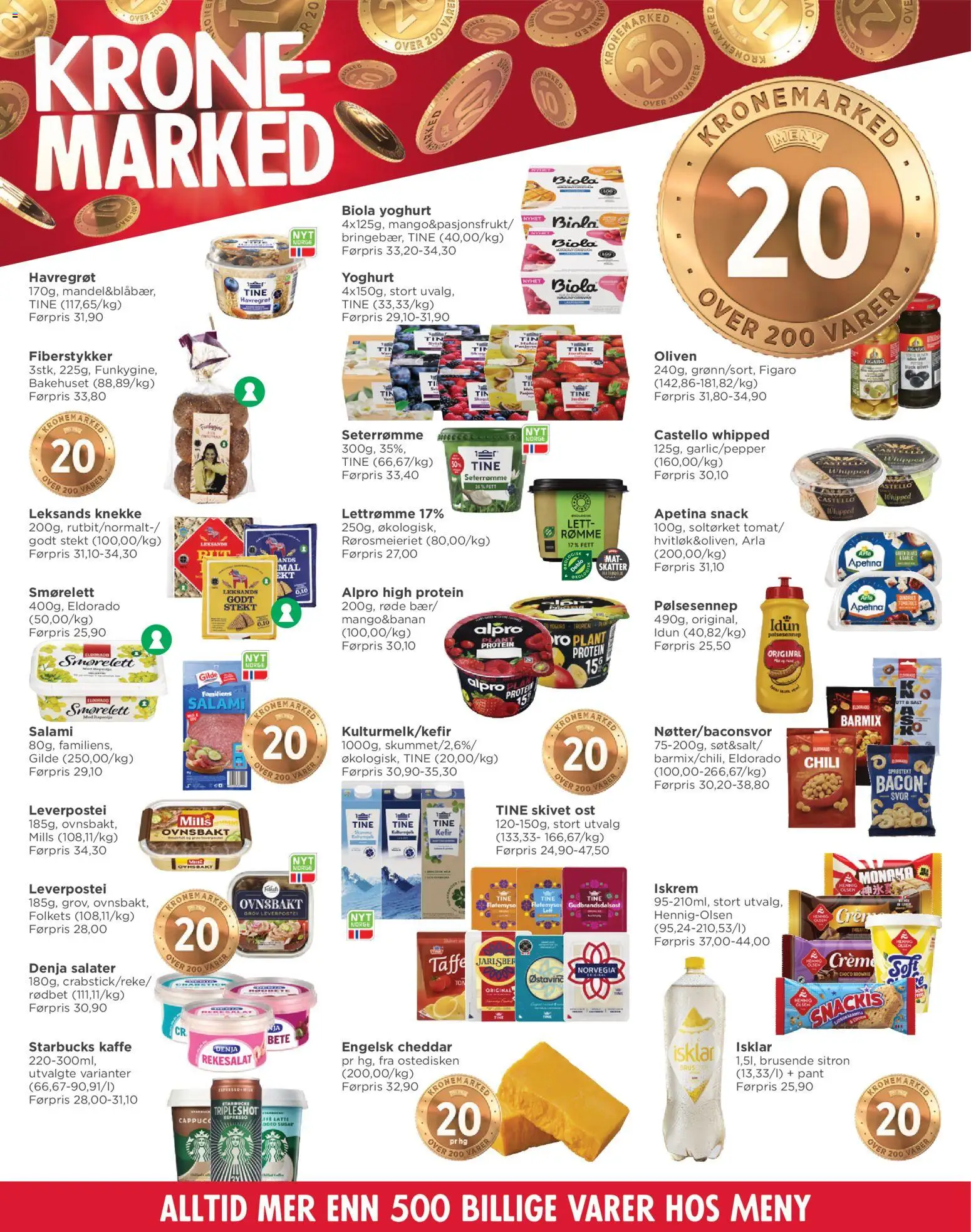 {H1} | Side: 4 | Produkter: Kaffe, Iskrem, Sitron, Cheddar