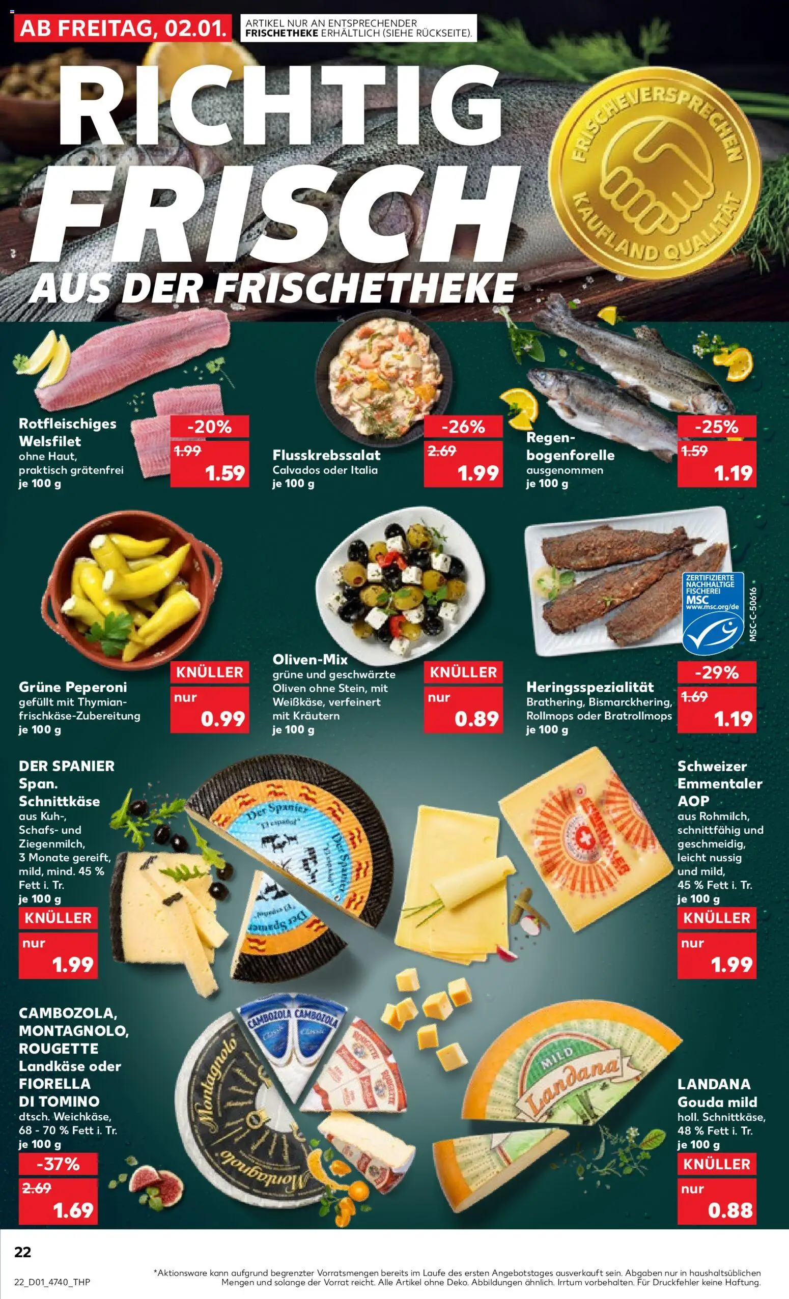 Kaufland prospekt Hannover	 – gültig ab 02.01.2026 | Seite: 22 | Produkte: Gouda