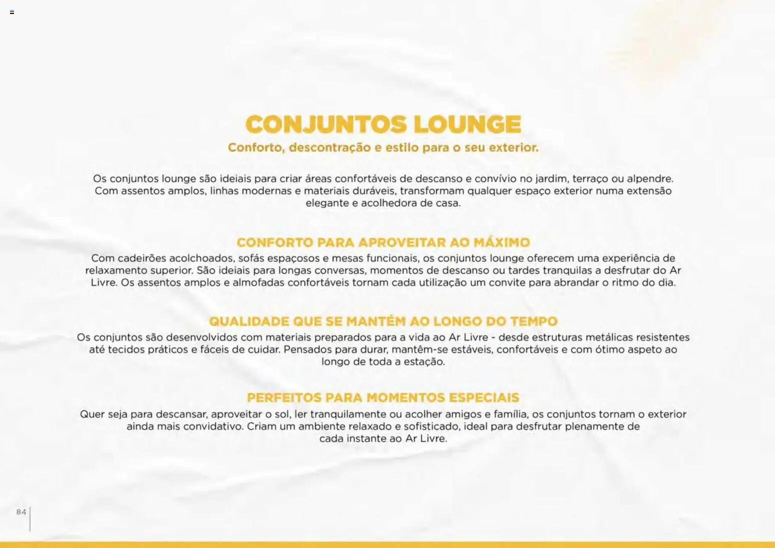Espaço Casa folheto Ar Livre 2026 │ válido de 07.03.2026 | Página: 84 | Produtos: Sofás