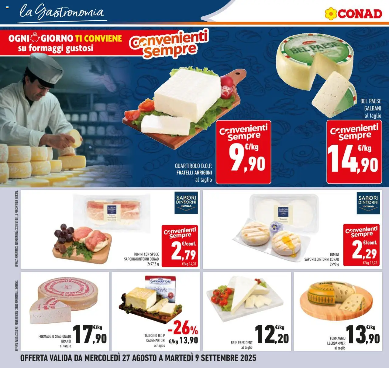 Volantino Conad del 27.08.2025 | Pagina: 10 | Prodotti: Speck, Formaggio