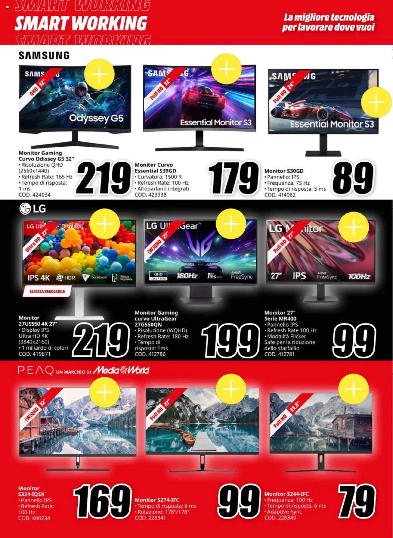 Volantino Media World del 17.10.2025 | Pagina: 6 | Prodotti: Monitor, Samsung