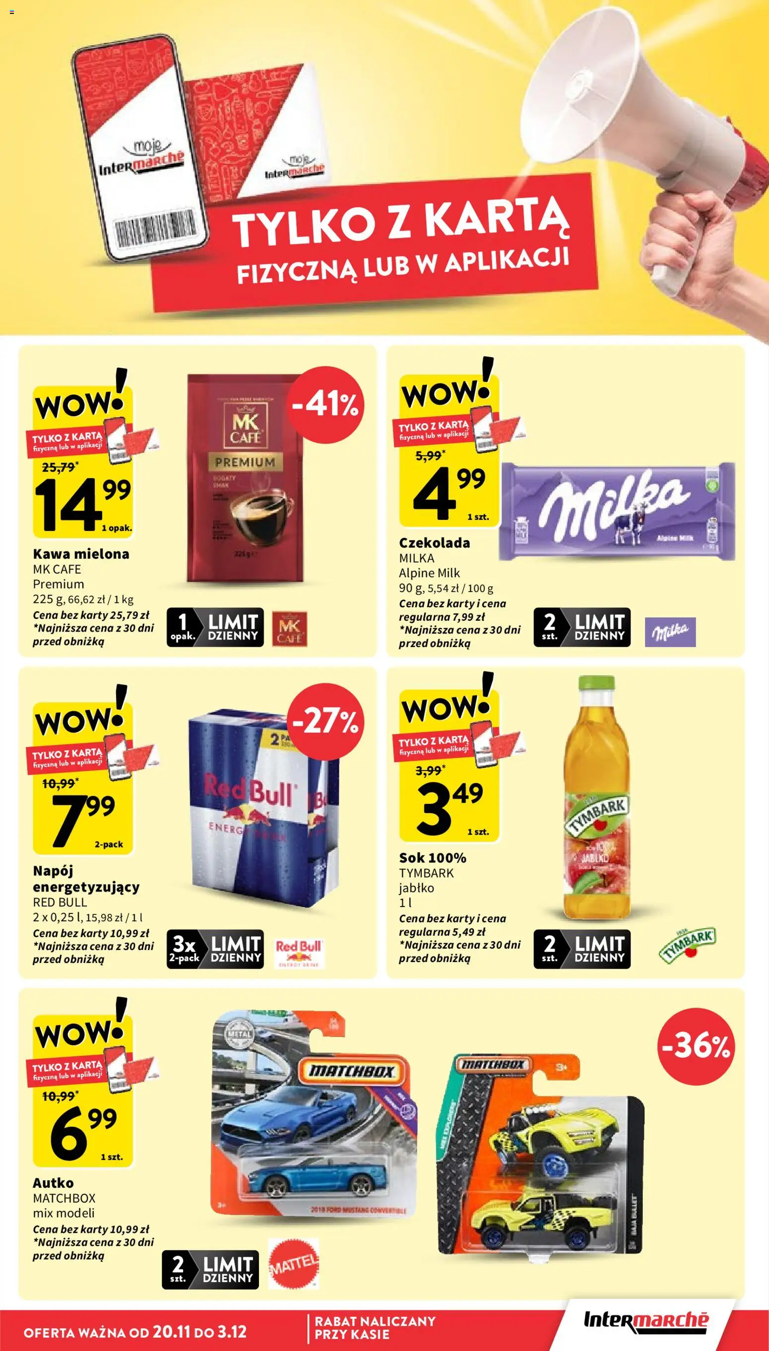 Intermarche Gazetka od 20.11.2025 | Strona: 9 | Produkty: Karta, Kawa, Czekolada, Sok