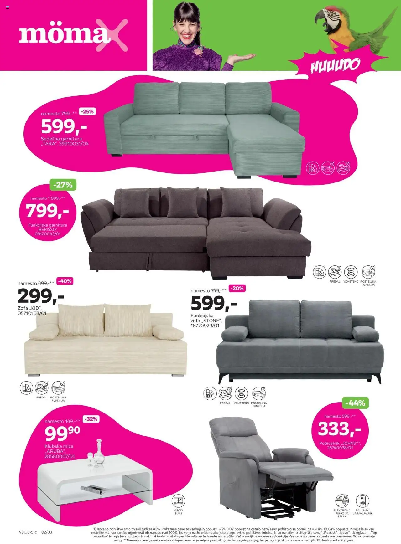 Mömax katalog │ velja od 18.08.2025 | Stran: 2 | Izdelki: Klubska miza, Pohištvo, Sedezna garnitura, Miza