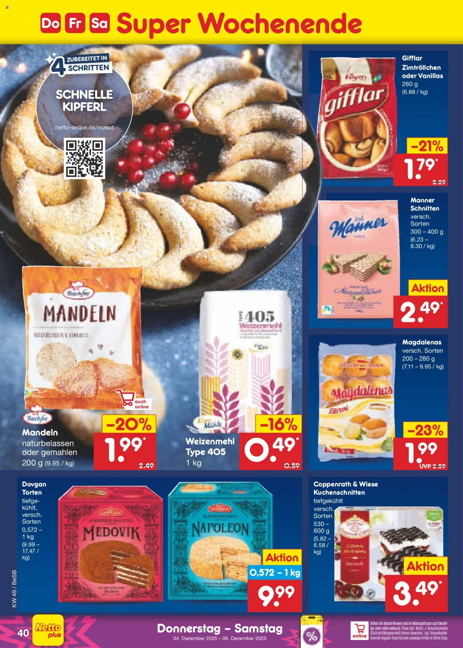 Netto Marken-Discount Prospekt 	 – gültig ab 01.12.2025 | Seite: 42 | Produkte: Weizenmehl, Mandeln