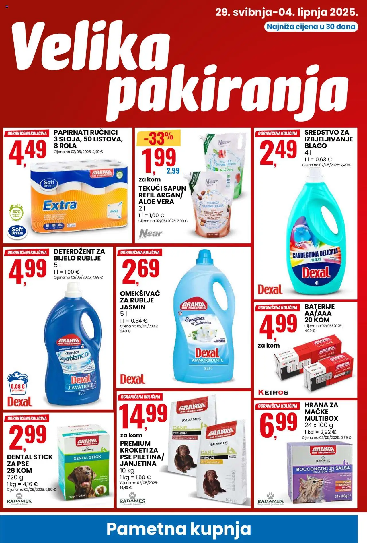 Eurospin katalog | vrijedi od 29.05.2025 | Stranica: 6 | Proizvodi: Sapun, Papirnati ručnici, Baterije, Hrana za mačke