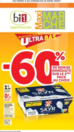 bi1 - Prévisualisation de bi1 catalogue supermarché ultra bas -60% valide à partir de 03.03.2026