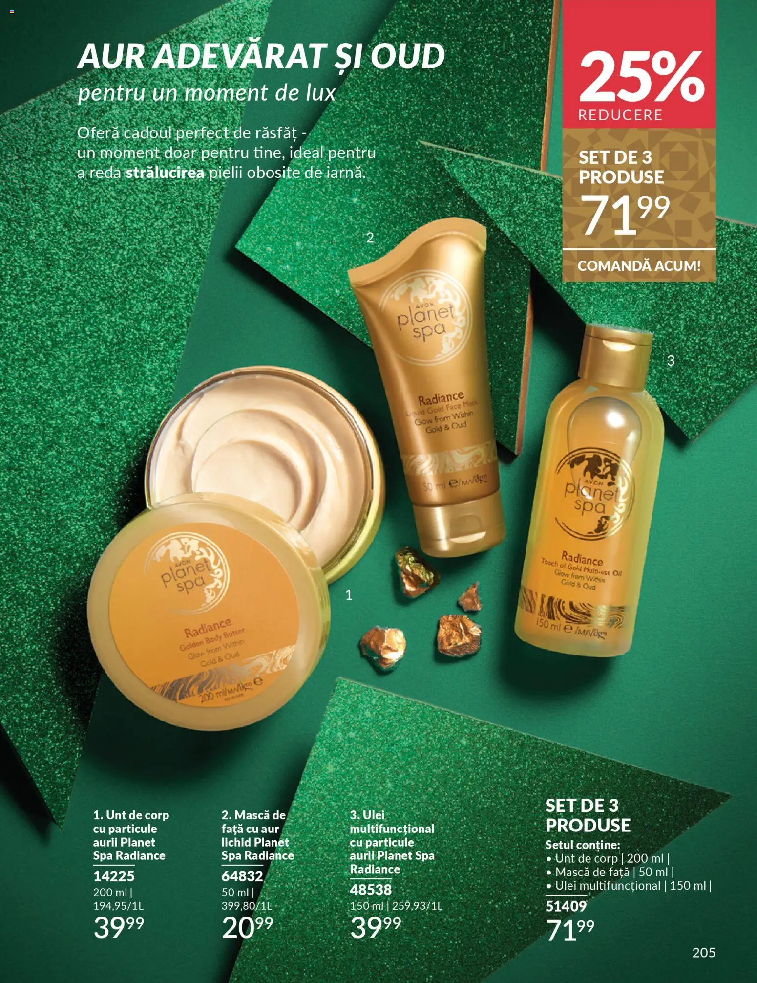 Noul catalog Avon – valabil de la 01.12.2025 | Pagină: 205 | Produse: Unt de corp, Body, Unt, Ulei