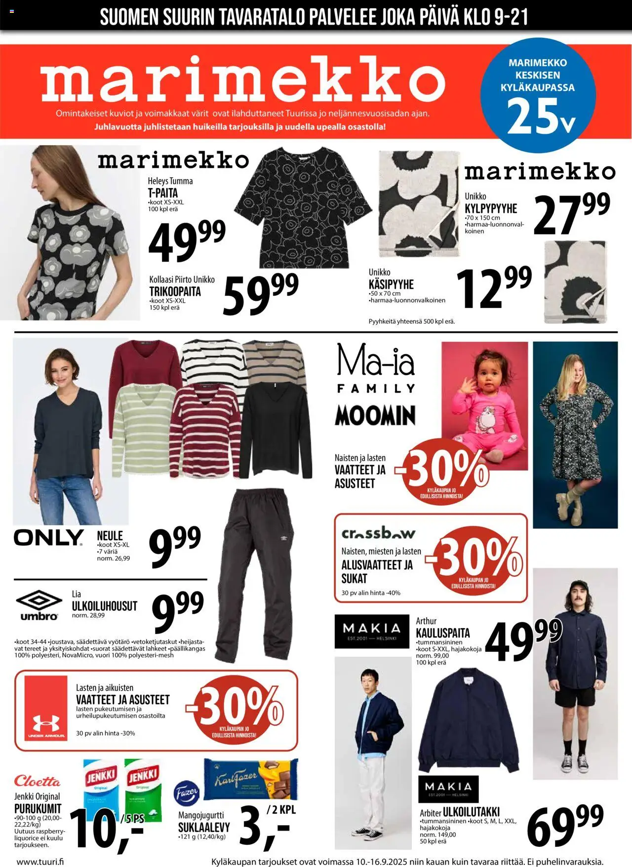 Tuuri tarjoukset – voimassa 10.09.2025 alkaen | Sivu: 2 | Tuotteet: Kauluspaita, Vaatteet, Alusvaatteet, Sukat