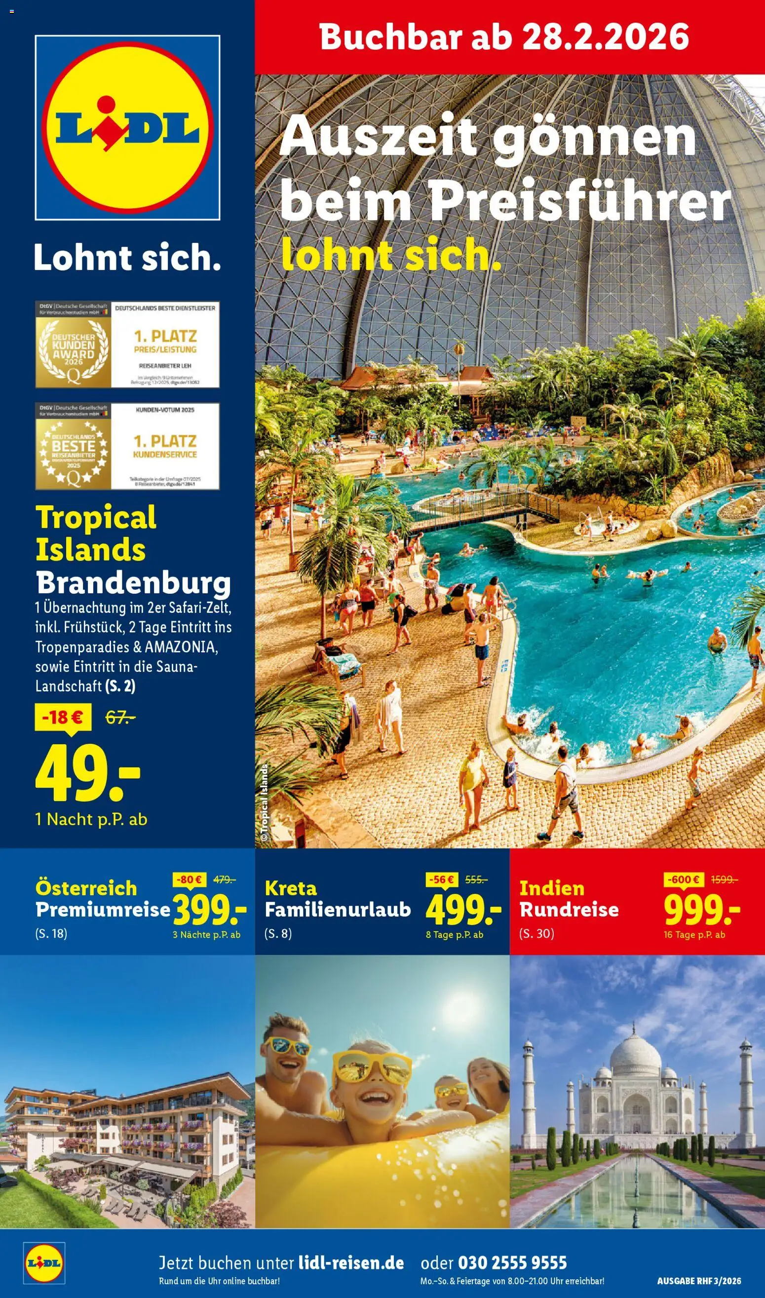 Lidl Reisen Prospekt 	 – gültig ab 28.02.2026 | Seite: 1 | Produkte: Uhr