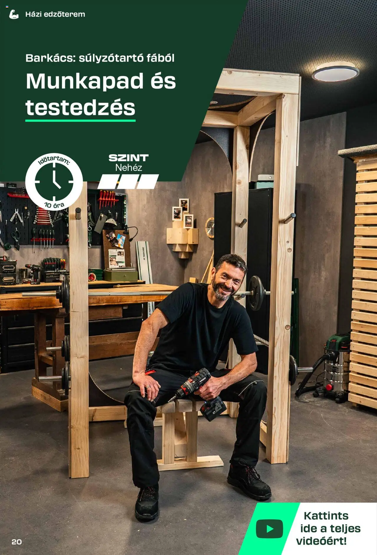 Lidl akciós ujság - amely érvényes a következő dátumtól: 26.08.2025 | Oldal: 20 | Termékek: Parkside, Munkapad, Óra