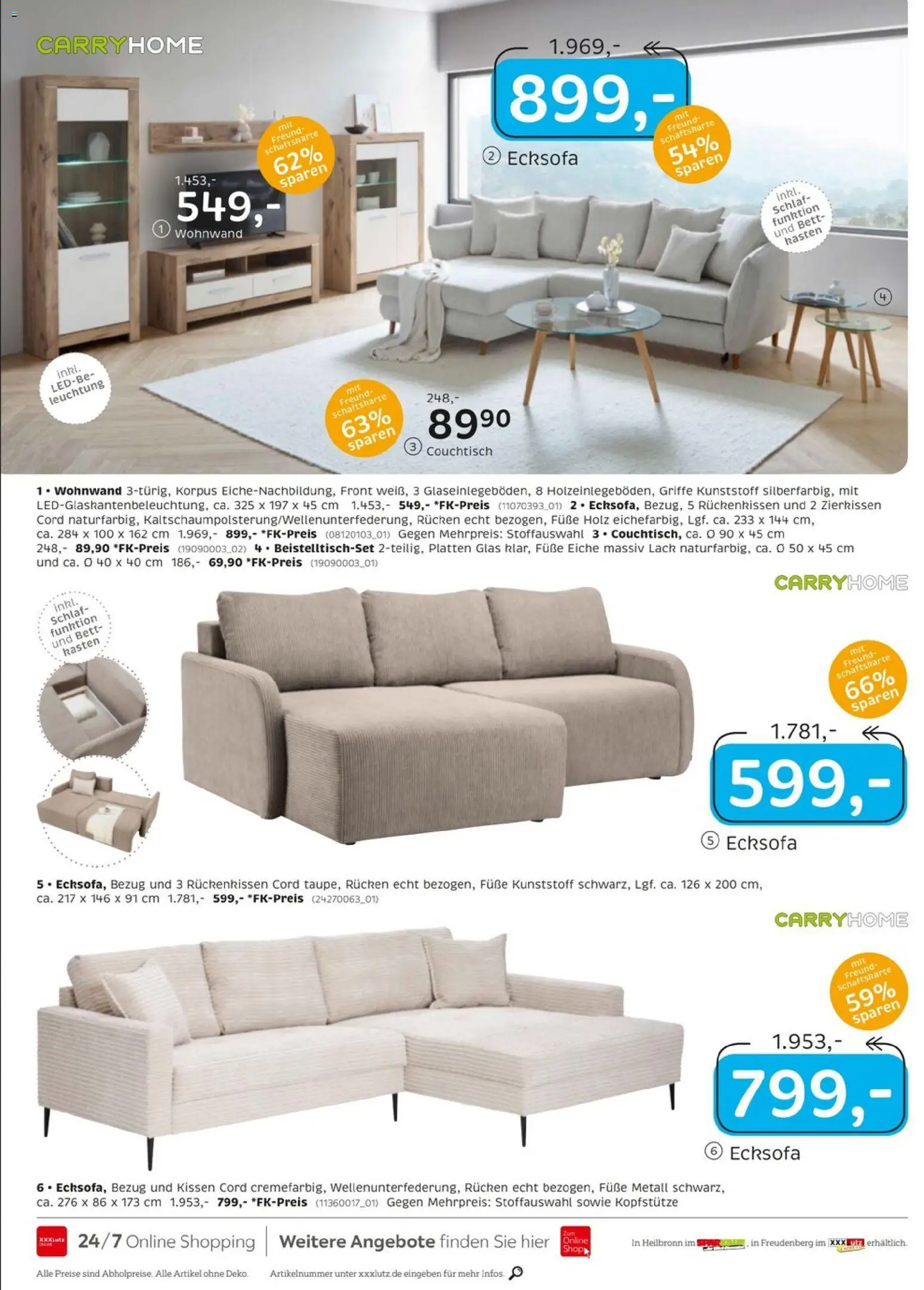 XXXL Lutz Prospekt 	 – gültig ab 02.01.2026 | Seite: 30 | Produkte: Ecksofa, Wohnwand, Kissen, Couchtisch