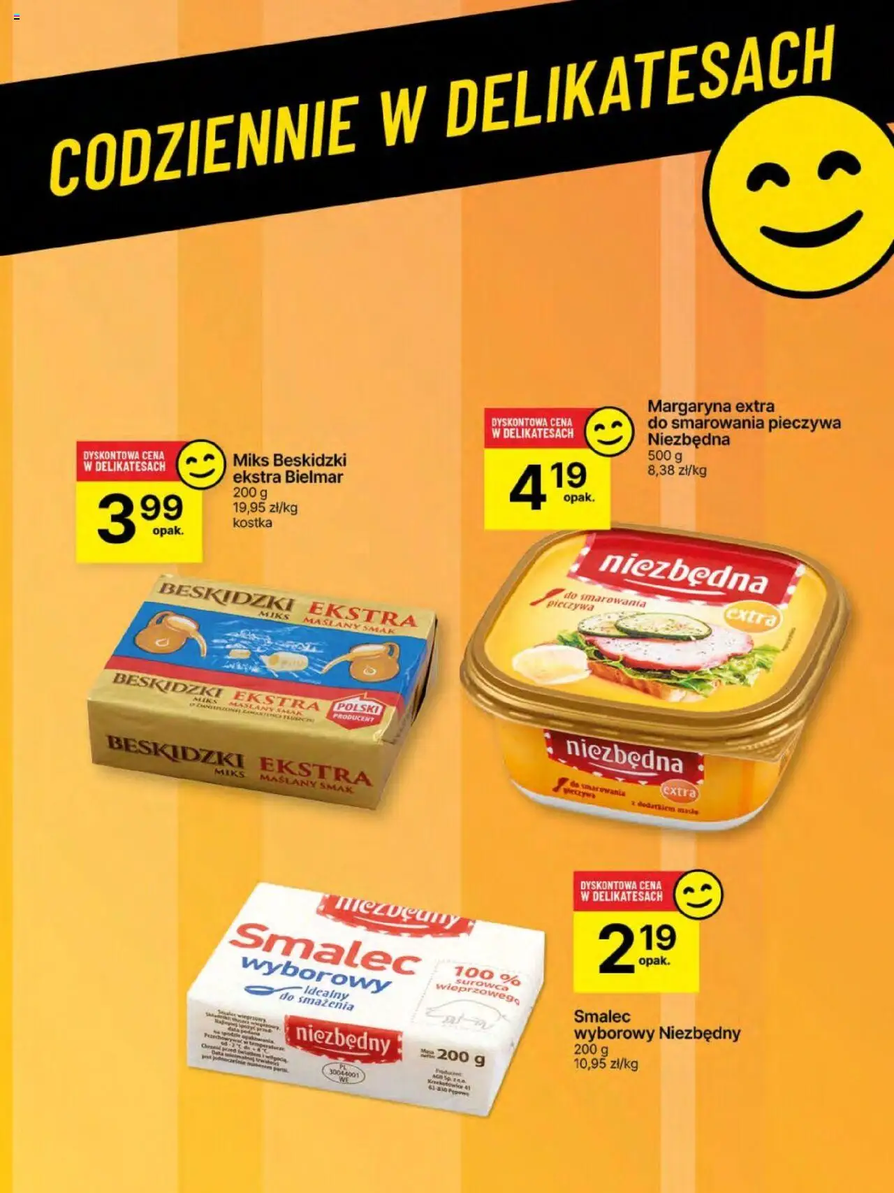 Delikatesy Centrum Gazetka - Sklepy Własne od 12.06.2025 | Strona: 50 | Produkty: Smalec wyborowy, Margaryna