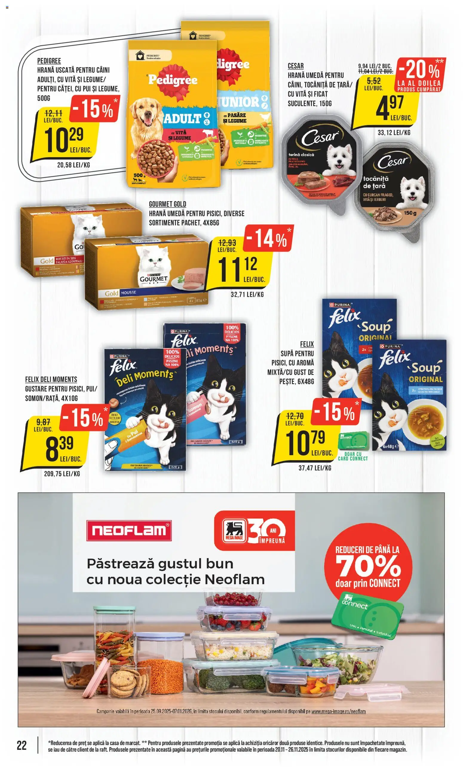 Noul catalog Mega Image – valabil de la 20.11.2025 | Pagină: 22 | Produse: Hacıyatmaz Kedi Oyuncağı, Legume, Sos