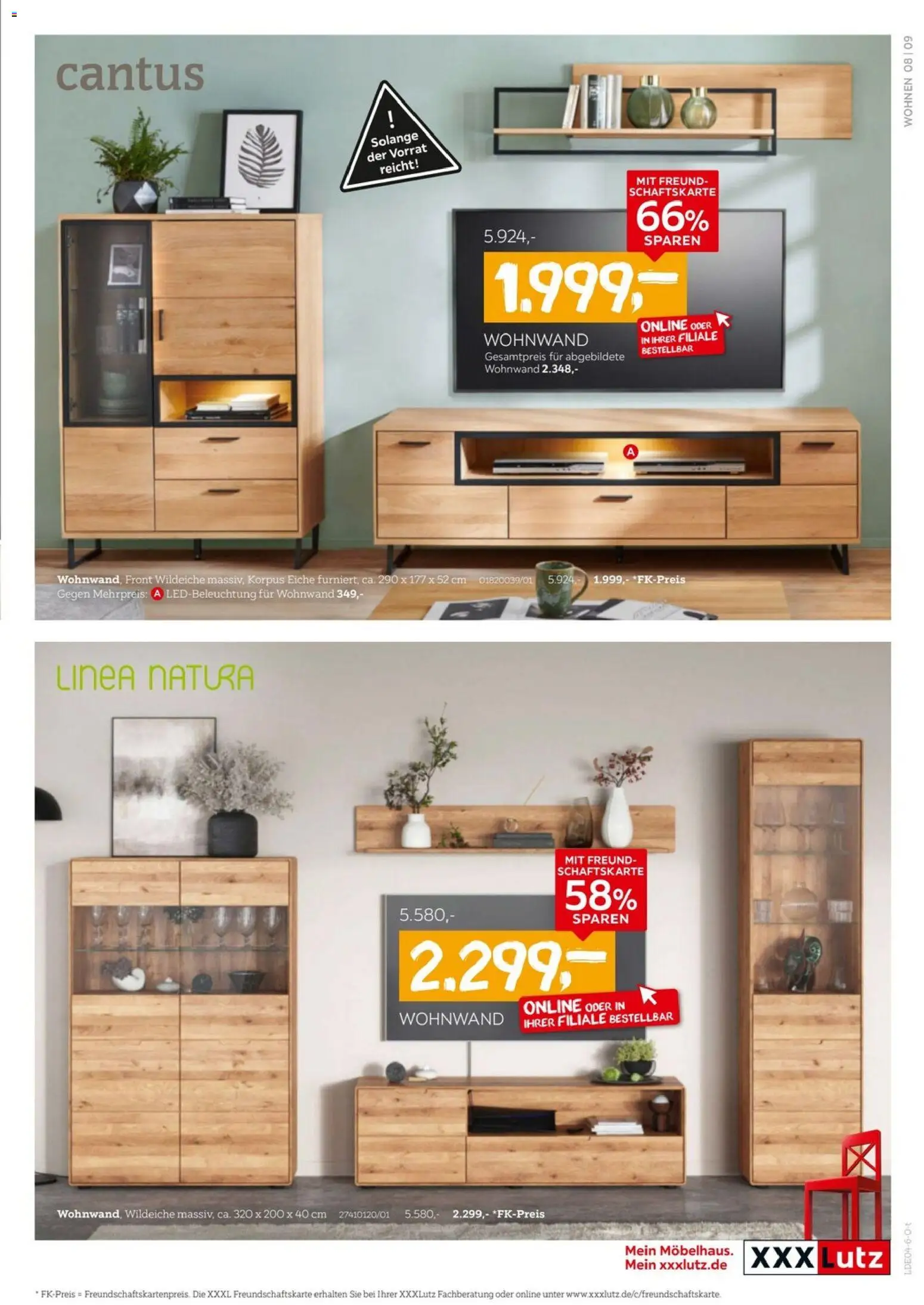 XXXLutz Wohnen Preishits – gültig ab 04.04.2026 | Seite: 9 | Produkte: Wohnwand