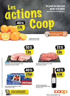 Coop - Les actions de la semaine ab 30.10.2025 gültig