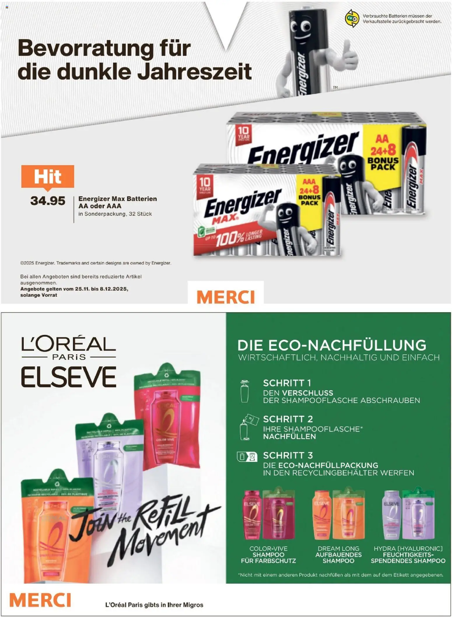 Migros Magazin – gültig ab 24.11.2025 | Seite: 32 | Produkte: Shampoo