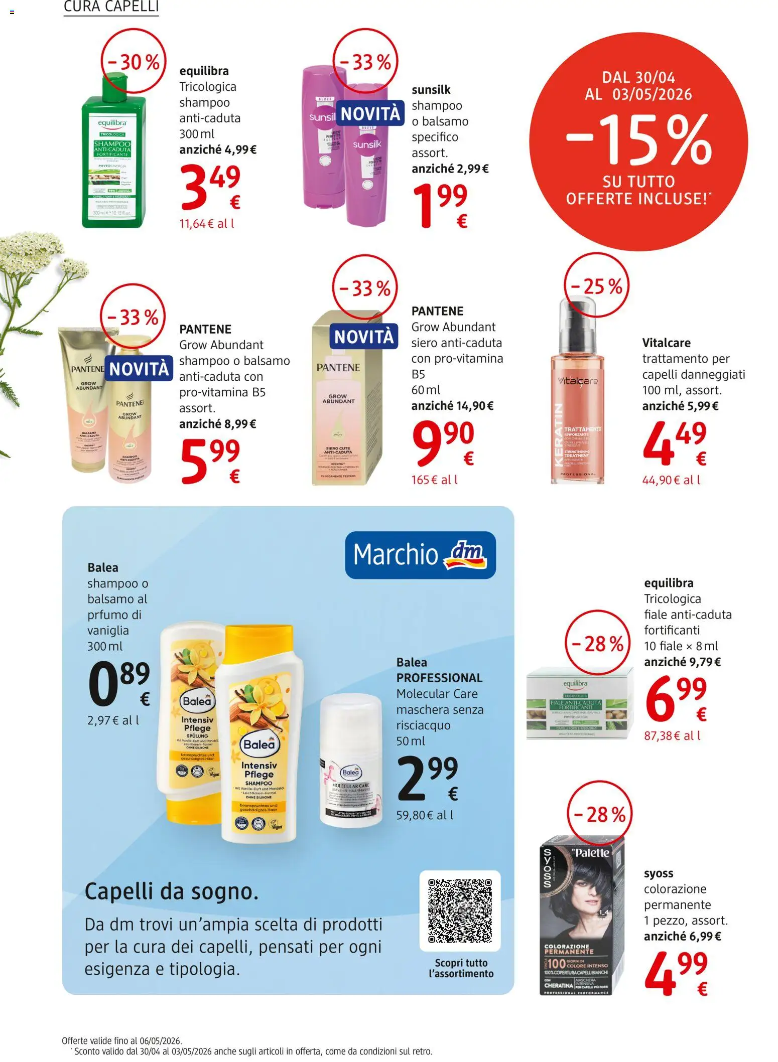 Volantino dm drogerie markt del 30.04.2026 | Pagina: 8 | Prodotti: Shampoo, Balsamo, Maschera