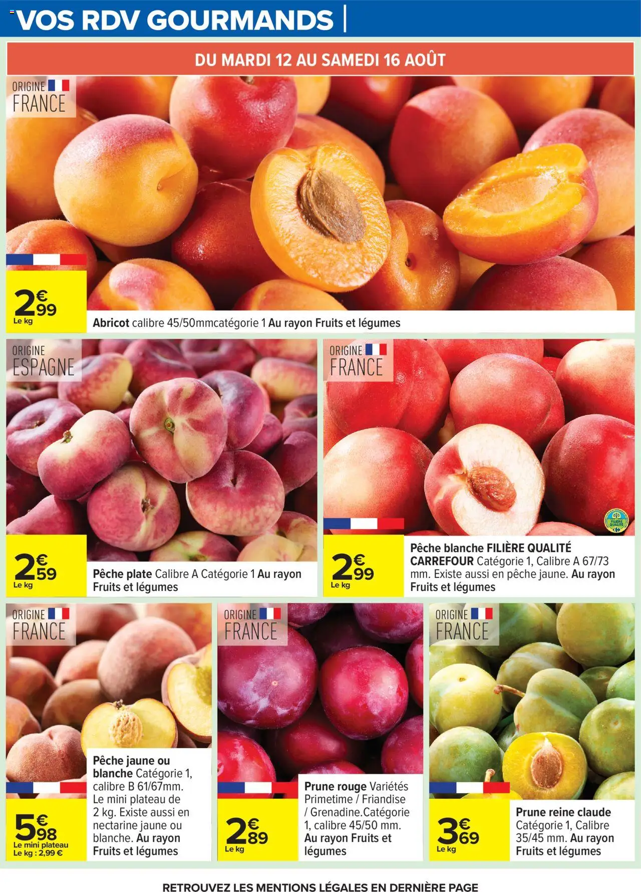  | Page: 36 | Produits: Abricot, Nectarine, Prune, Plateau