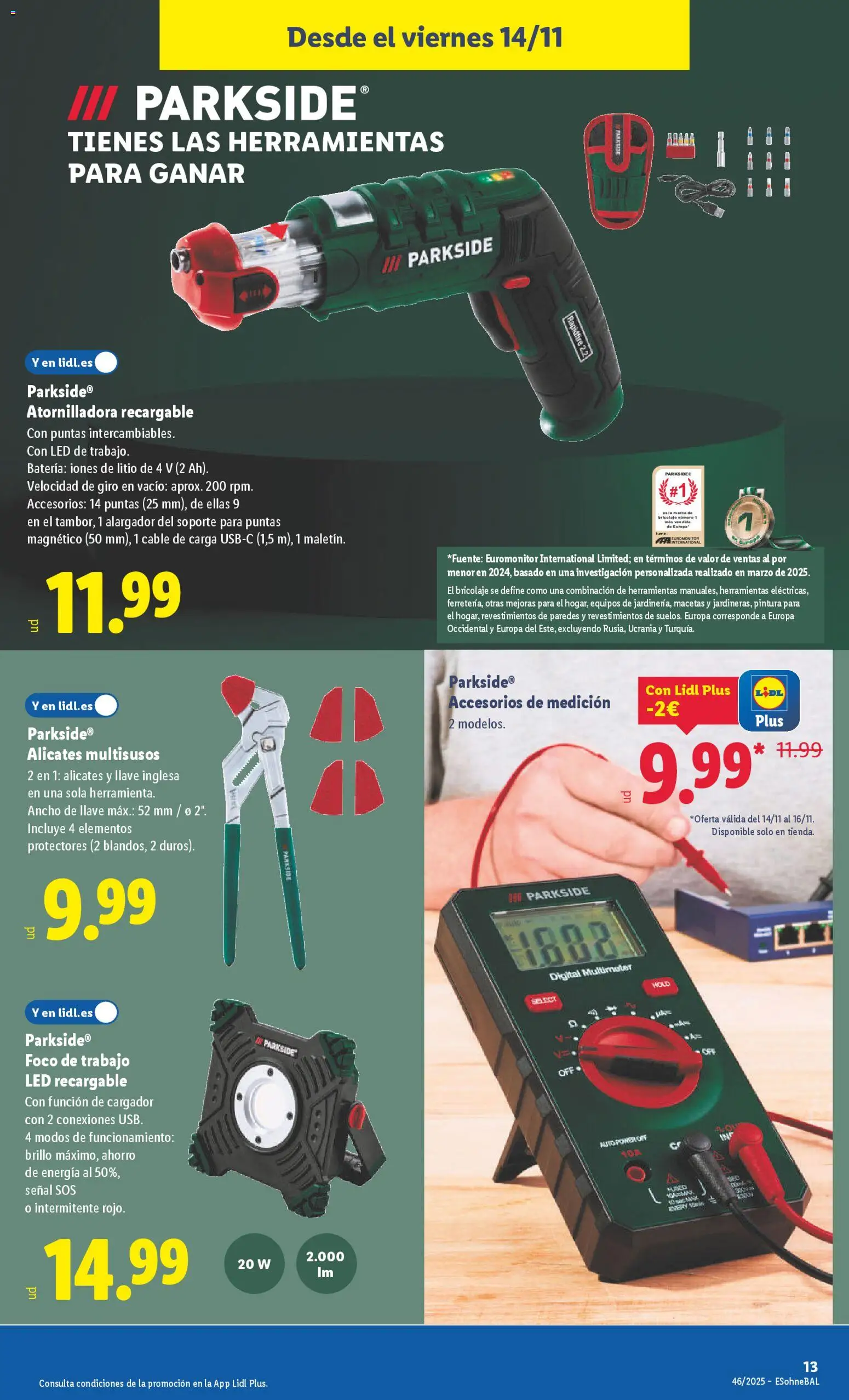 Lidl folleto de bazar │ válido desde el 10.11.2025 | Página: 21 | Productos: Cable, Batería