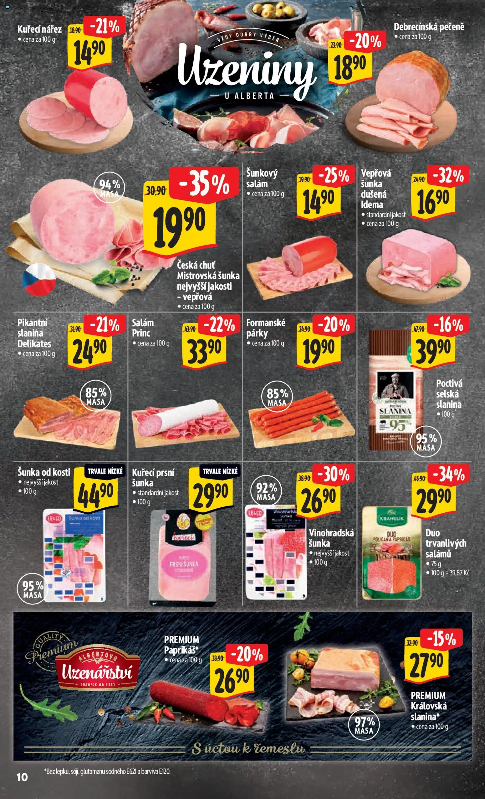 Albert leták - Hypermarket od 07.04.2026 | Strana: 18 | Produkty: Šunka od kosti, Párky, Uzeniny, Slanina
