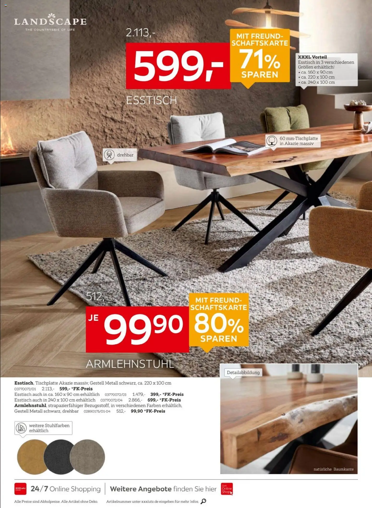 XXXLutz Nr. 1 beim Preis – gültig ab 11.04.2026 | Seite: 24 | Produkte: Esstisch