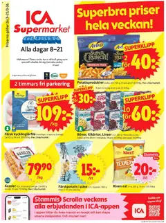 ICA Supermarket - Stockholm Globen - Förhandsvisning av reklamblad från butik ICA Supermarket aktuell från 16.03.2026