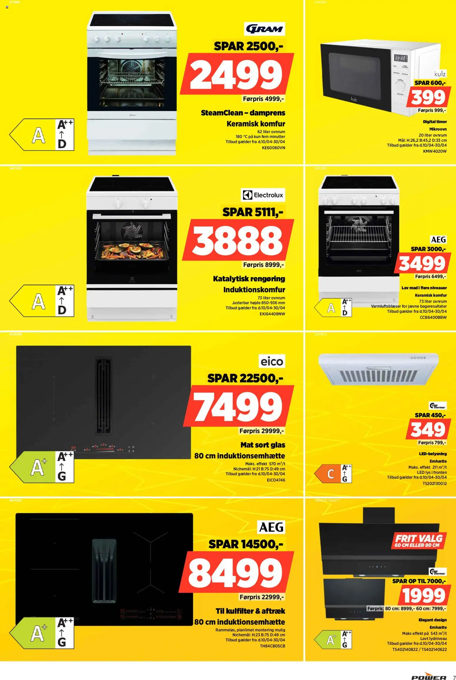 Power tilbudsavis – gyldig fra 17.04.2026 | Side: 7 | Produkter: Komfur