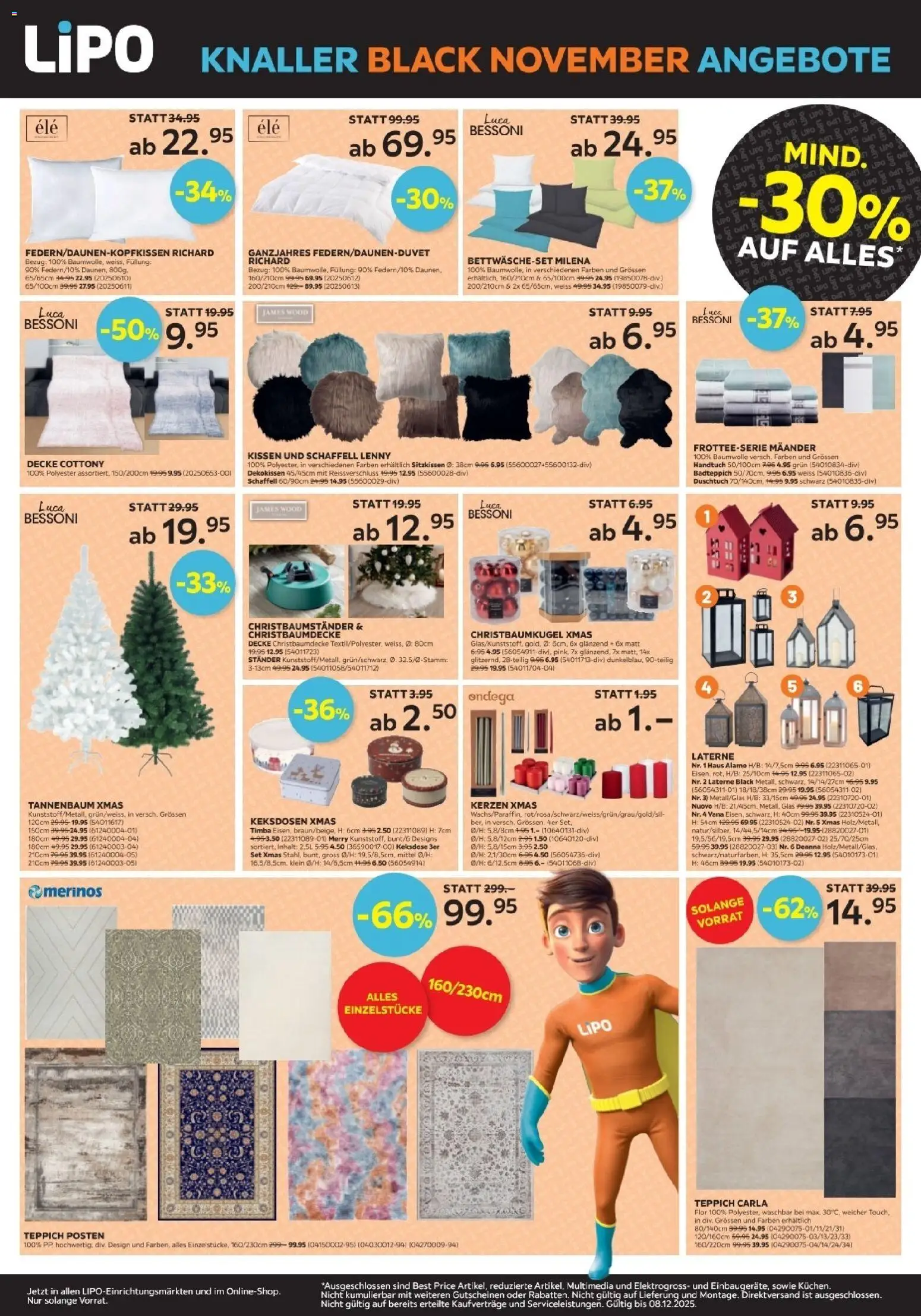 Lipo - Black Friday – gültig ab 25.11.2025 | Seite: 6 | Produkte: Kissen, Decke, Teppich