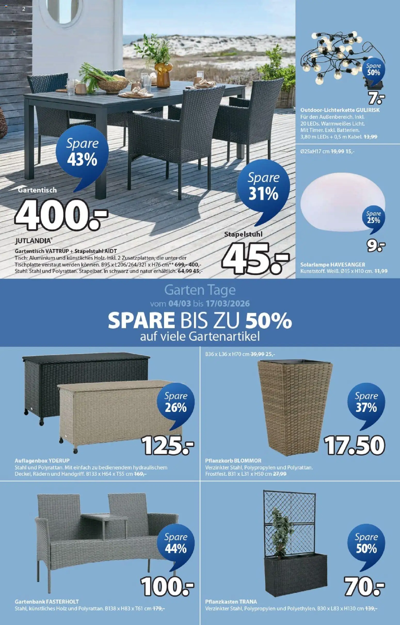 JYSK Prospekt aktuell gültig ab 04.03.2026 | Seite: 2 | Produkte: Tisch, Stuhl