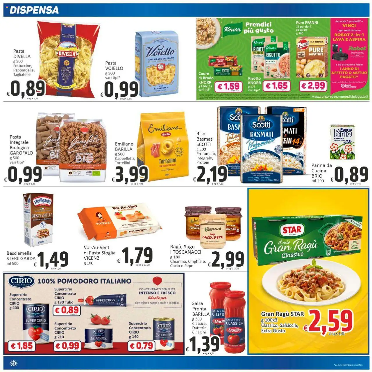 Volantino Paghi Poco del 10.10.2025 | Pagina: 12 | Prodotti: Riso, Tagliatelle, Pasta sfoglia, Ragú