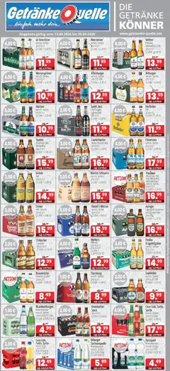 Angebote - Getränke Quelle: Getränkeangebote ab 12.04.2026 gültig | Seite: 1 | Produkte: Sprite, Holsten, Krombacher, Paulaner
