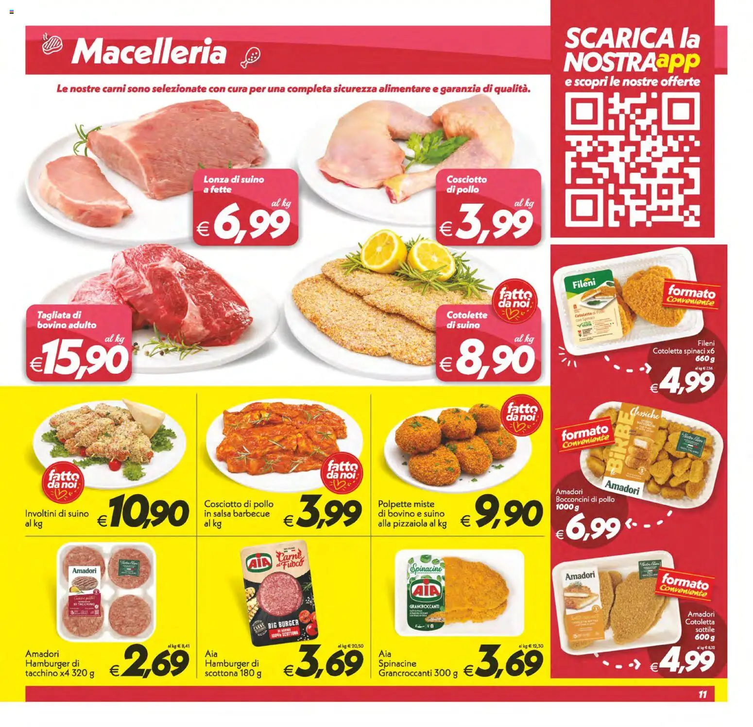 Volantino SuperConveniente del 28.04.2026 | Pagina: 11 | Prodotti: Pollo, Salsa, Spinaci, Polpette