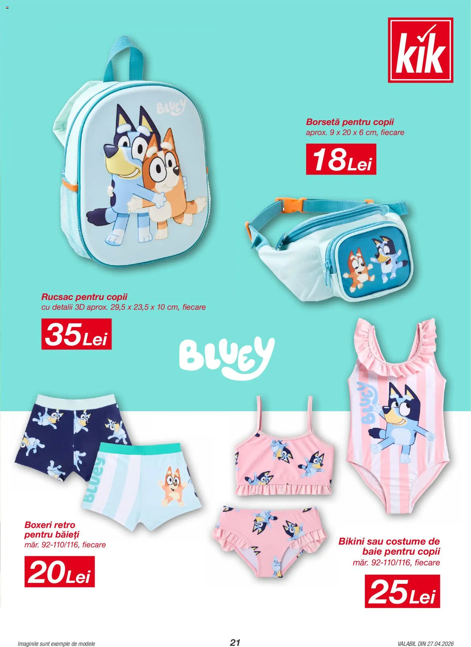 Noul catalog Kik – valabil de la 27.04.2026 | Pagină: 21 | Produse: Boxeri, Rucsac