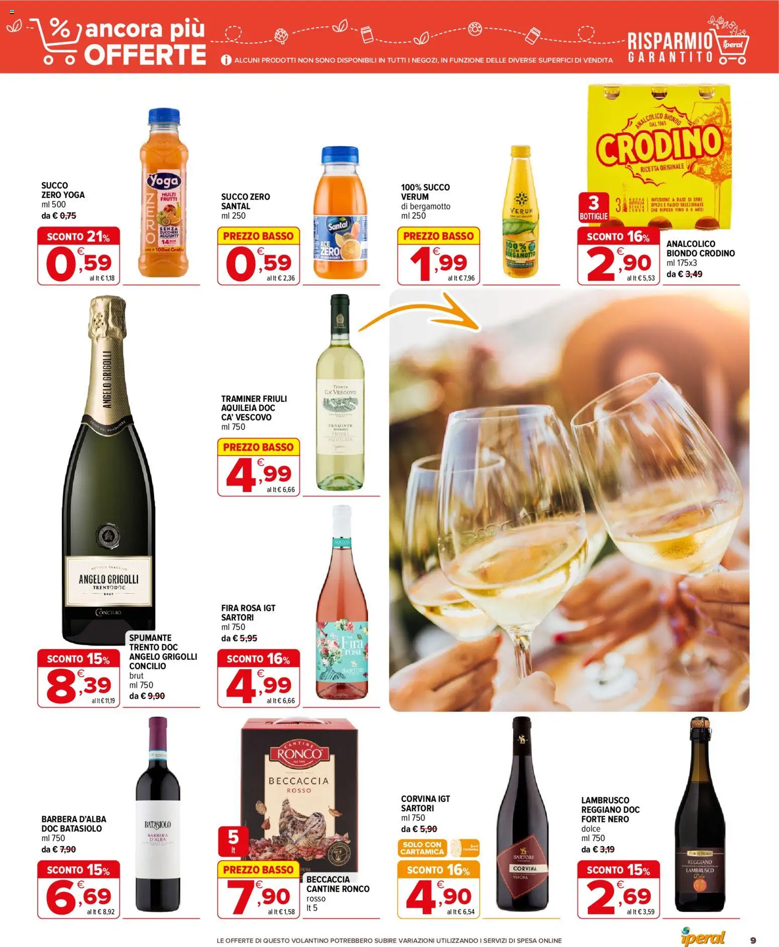Volantino Iperal del 22.04.2026 | Pagina: 9 | Prodotti: Succo, Spezie, Infusione, Spumante