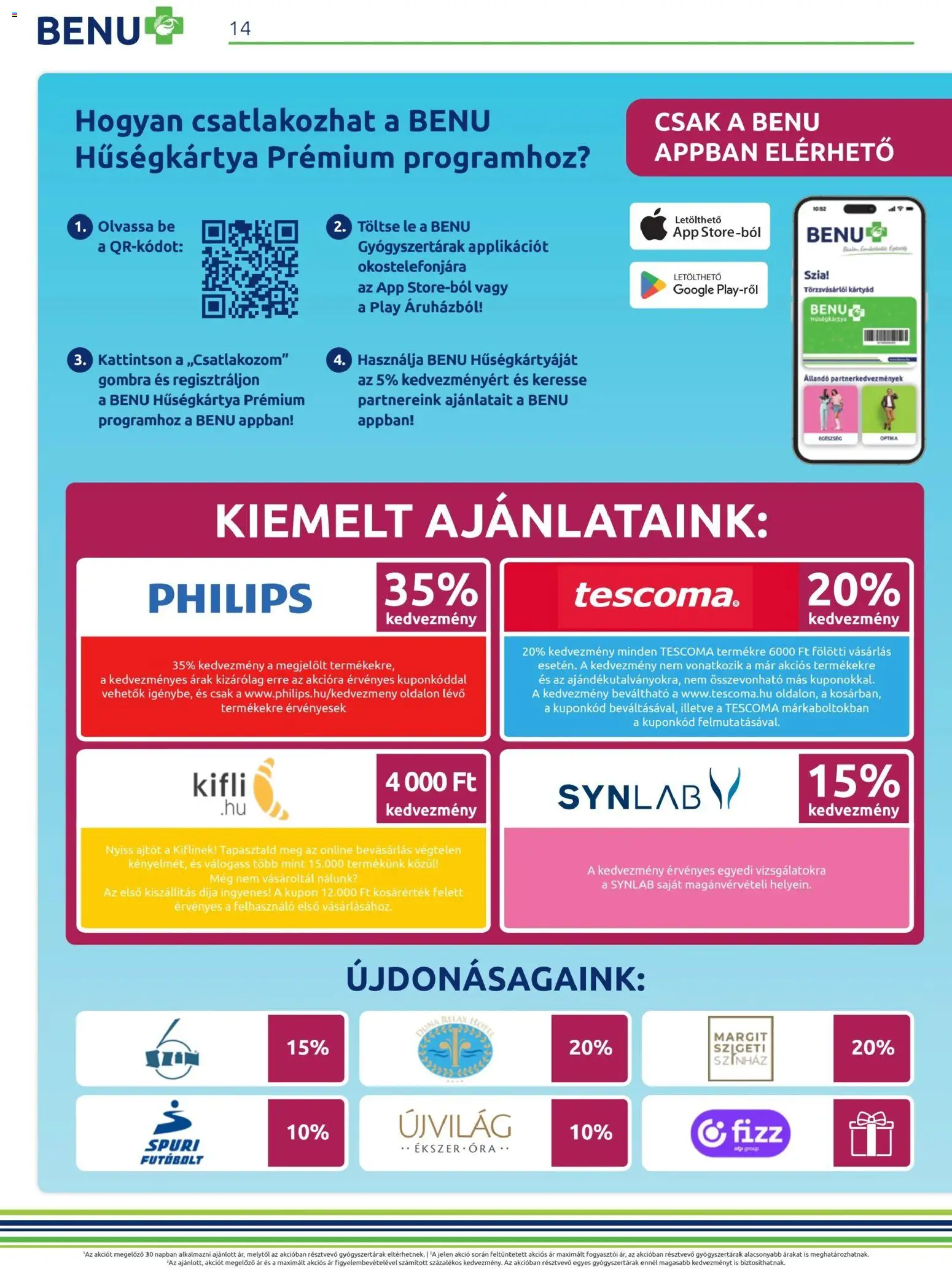 BENU Gyógyszertárak akciós ujság - amely érvényes a következő dátumtól: 01.02.2026 | Oldal: 14 | Termékek: Kifli, Óra