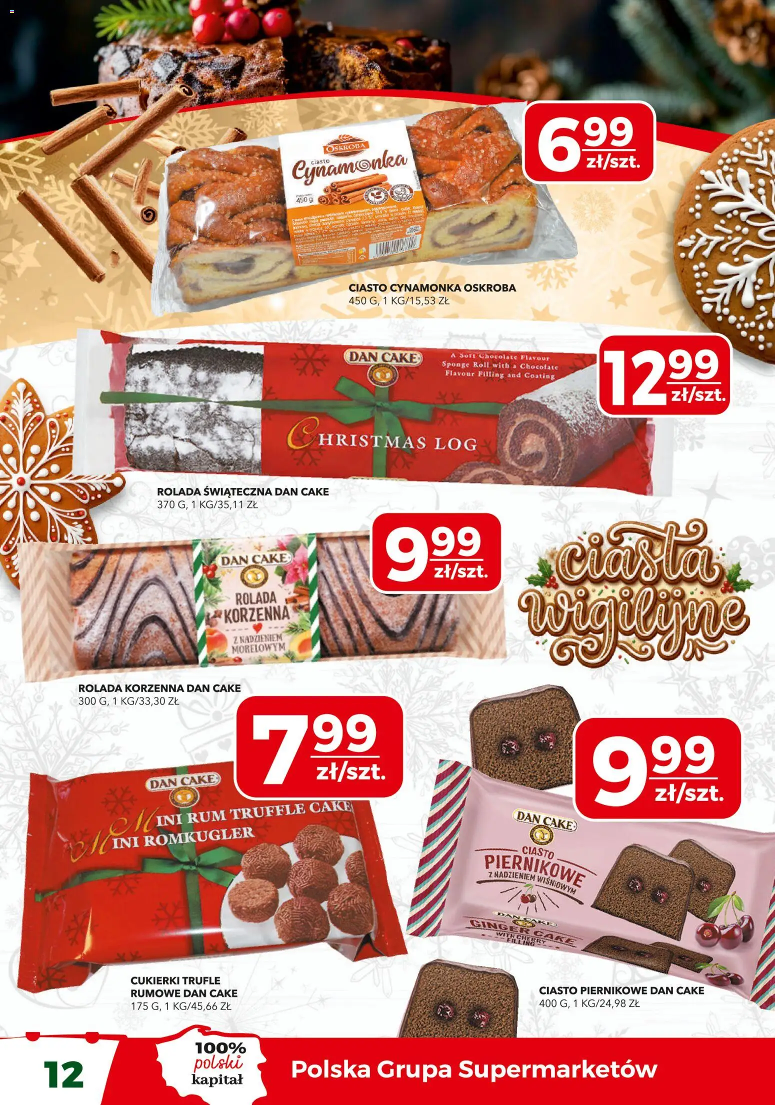 Top Market Gazetka od 15.12.2025 | Strona: 12 | Produkty: Cukierki trufle, Rolada, Rum, Cukierki