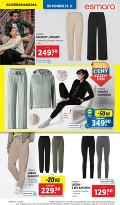 ESMARA® LEGÍNY S BIO BAVLNOU, materiál: bavlna, elastan, S-XL od 08.09.2025 | Strana: 35 | Produkty: Kalhoty, Legíny