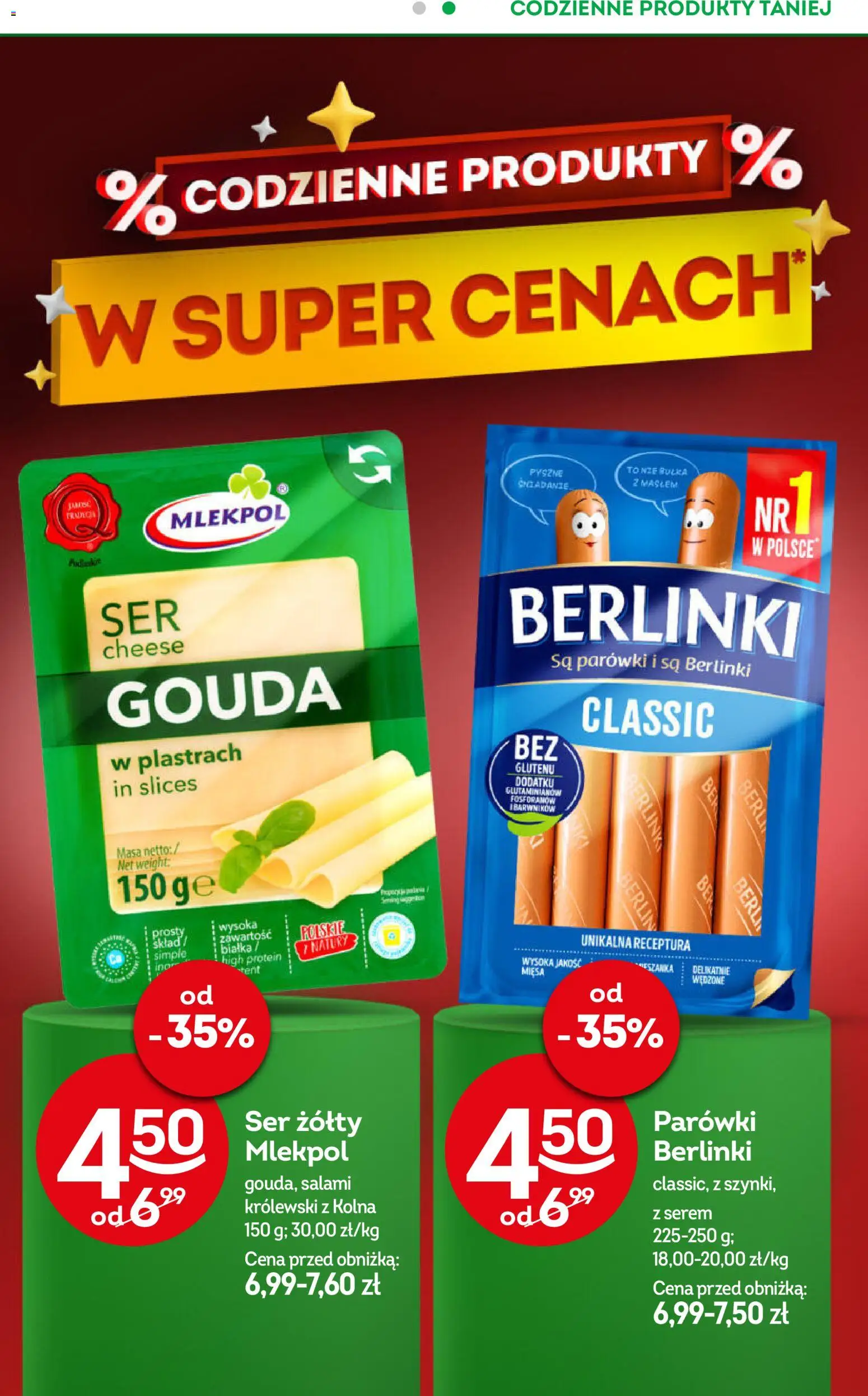 Żabka Gazetka - Codzienne produkty od 22.10.2025 | Strona: 5 | Produkty: Ser żółty, Parówki, Ser, Salami
