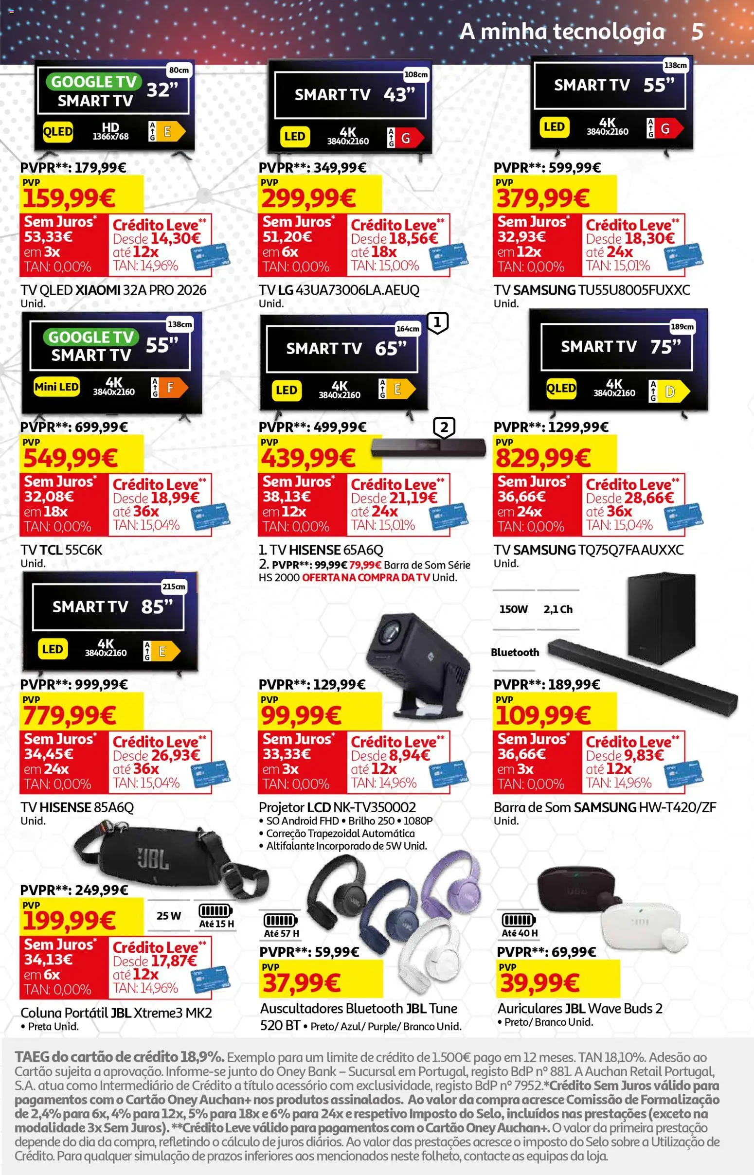 Auchan - Beleza Interiores Spring │ válido de 21.04.2026 | Página: 32 | Produtos: Altifalante, Projetor