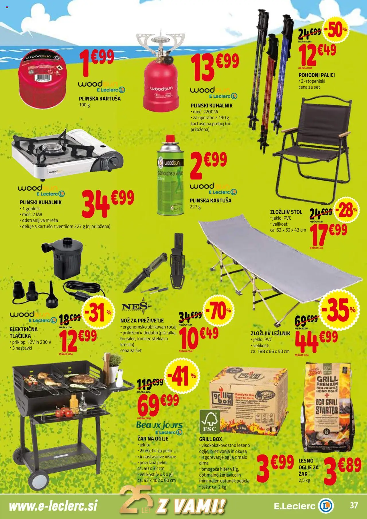 E.leclerc katalog │ velja od 02.07.2025 | Stran: 37 | Izdelki: Nož, Kuhalnik, Stol, Grill