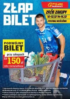 Pogląd oferty "Gram Market Gazetka - Bilet na mecz piłki ręcznej za zakupy" - ważna od 10.12.2025