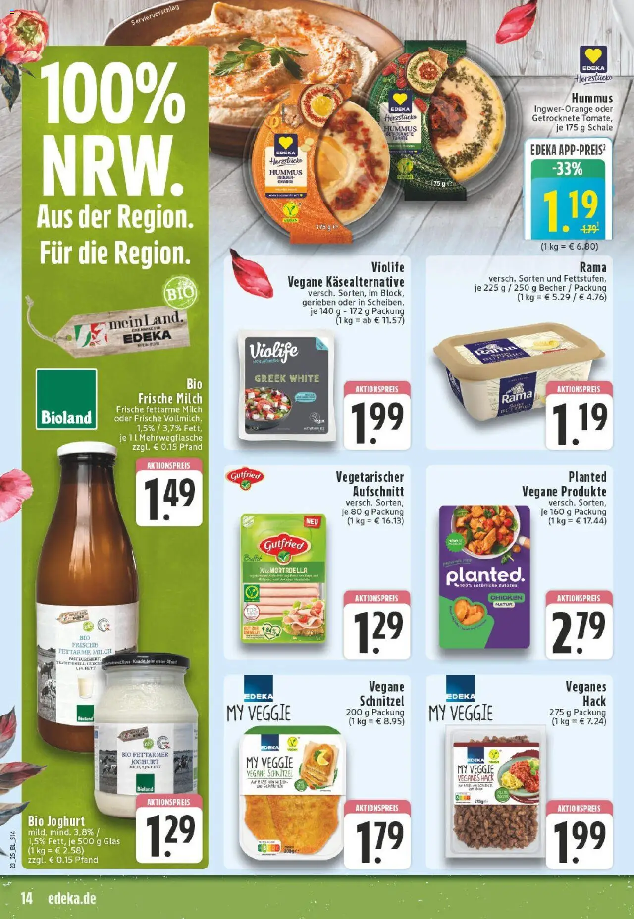 Edeka prospekt Düsseldorf	 - gültig ab dem 01.06.2025 | Seite: 14 | Produkte: Rama, Milch, Joghurt, Schnitzel